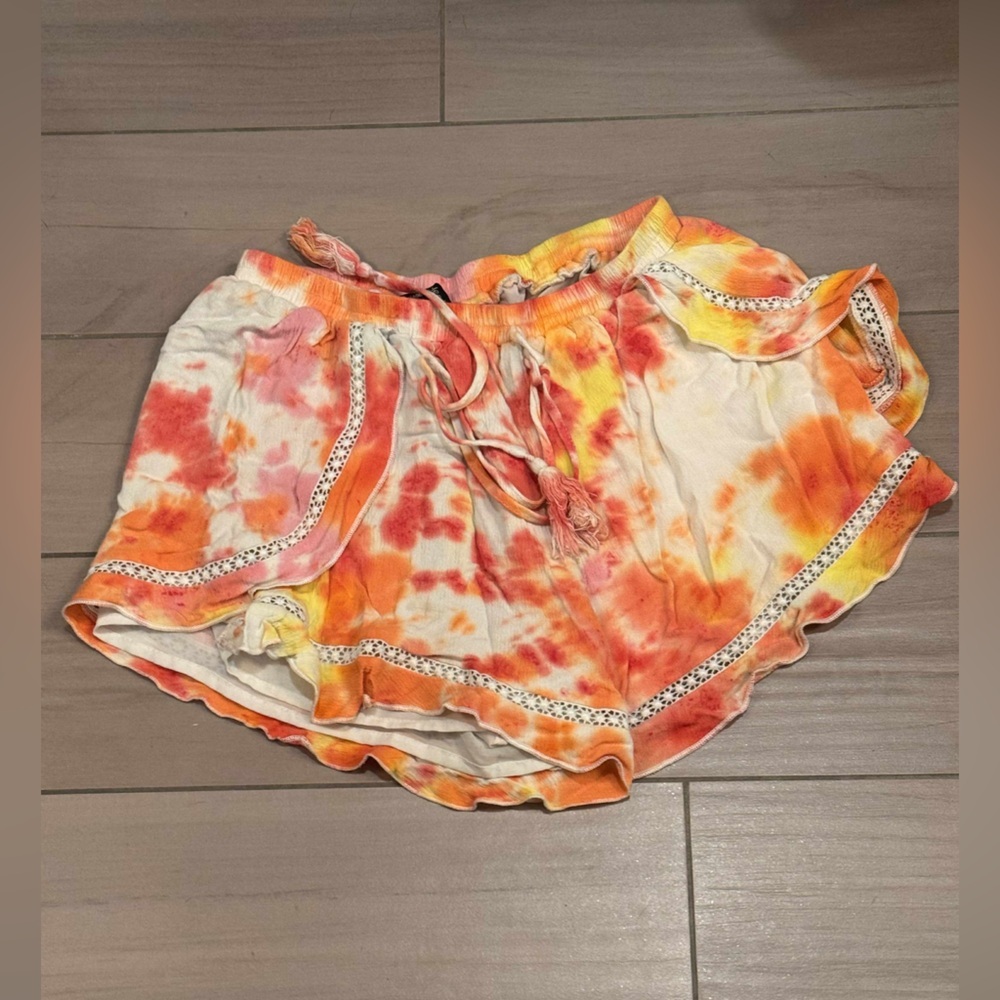 Simplee Pink and Orange Fabric with lace detail SMALL